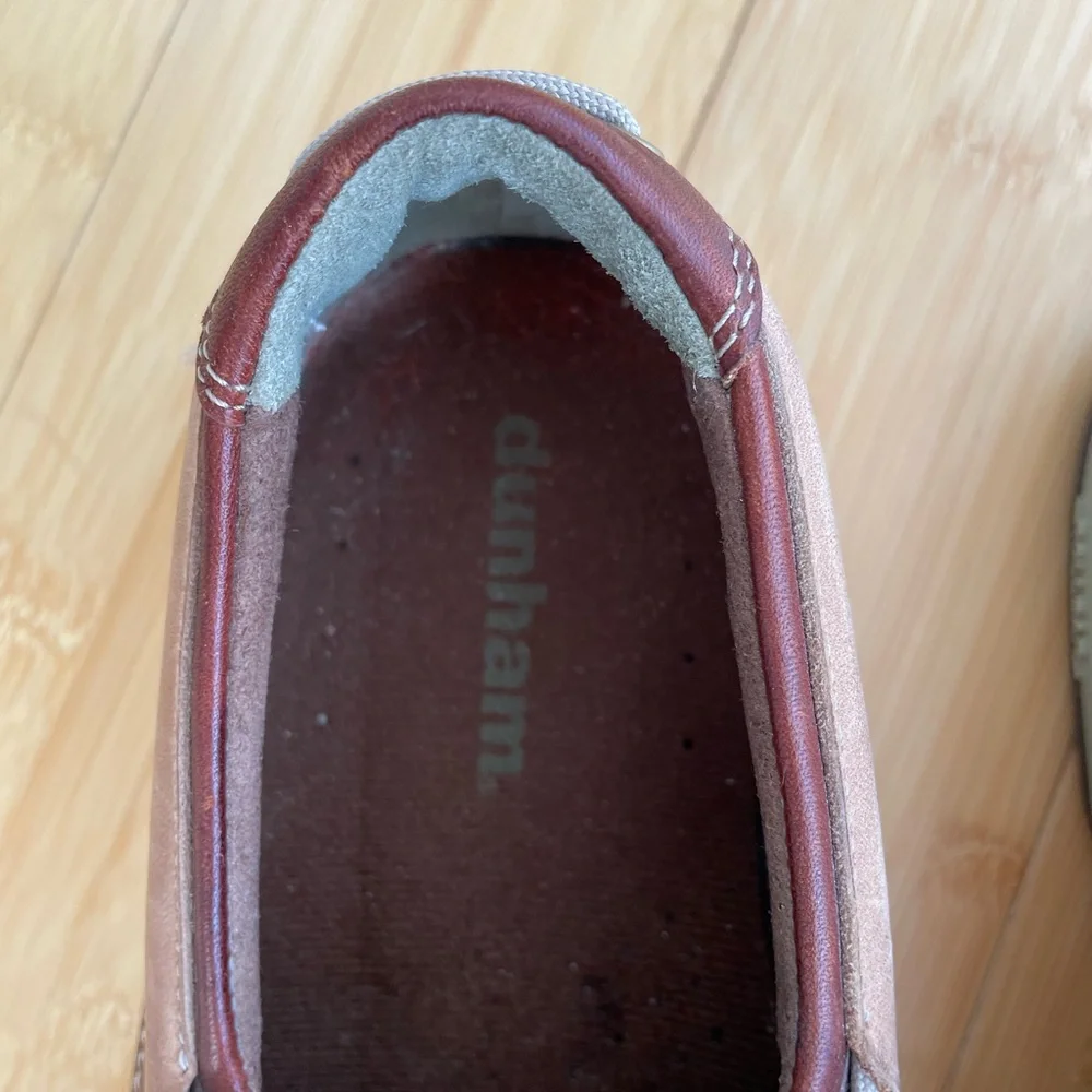 Men’s Dunham Captain Mesh Brown Leather Men's Boat Shoe Size 11 D